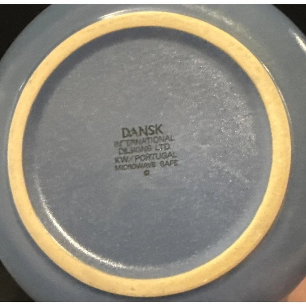 Dansk Mesa Sky Blue Pasta Bowl Southwestern Aztec‎ 7 Inch Portugal Vintage